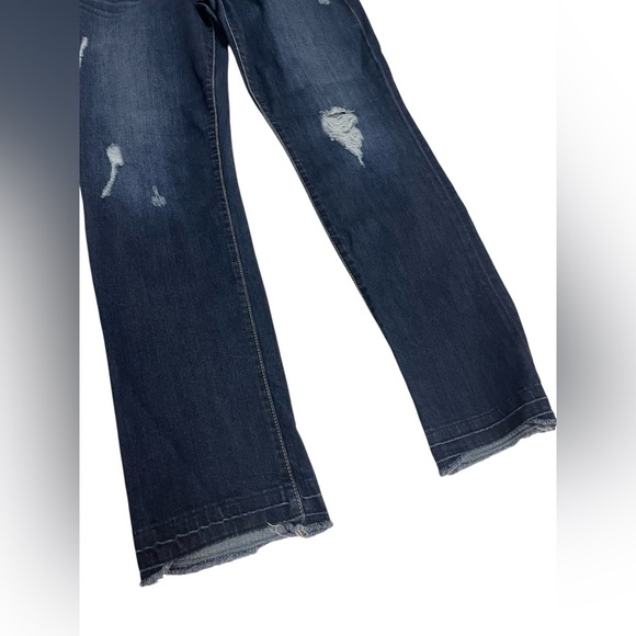 Anthropologie Level 99 Classic Blue Distressed Women Jeans Sz 28 - Picture 4 of 15